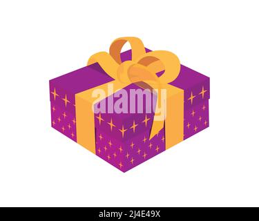 Illustrazione dettagliata della confezione regalo Vector Illustrazione Vettoriale
