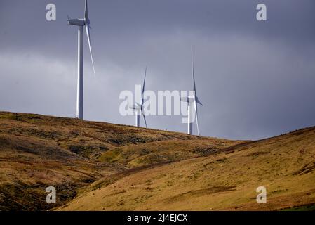 Green Knowes Windfarm Wind Power Foto Stock