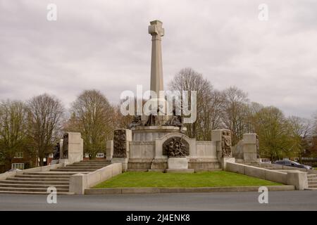 Port Sunlight War Memorial (Goscombe John), Wirral, Merseyside, Inghilterra Foto Stock