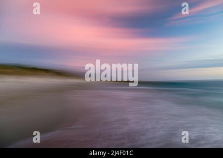 North Coogee spiaggia, tramonto, lunga esposizione Foto Stock