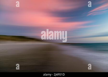 North Coogee spiaggia, tramonto, lunga esposizione Foto Stock