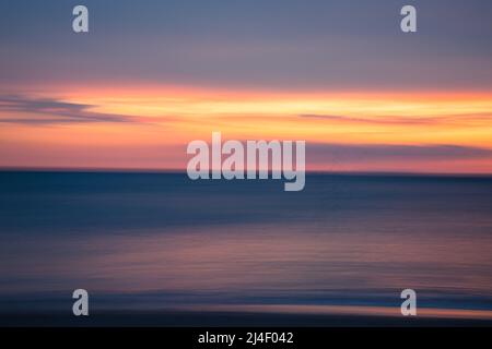 North Coogee spiaggia, tramonto, lunga esposizione Foto Stock