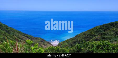 Xuhai Prairie strada panoramica prateria Pingtung County, Taiwan Foto Stock