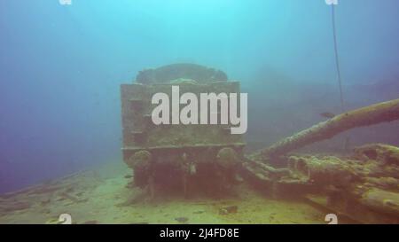 Il relitto del Thistlegorm in Mar Rosso, Egitto Foto Stock