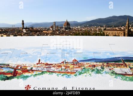 Firenze, Italia. 14th Apr 2022. Una foto che mostra i luoghi di interesse turistico è visto a Firenze, Italia, il 14 aprile 2022. Credit: Jin Mamengni/Xinhua/Alamy Live News Foto Stock