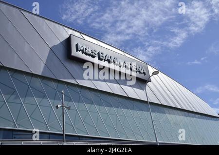 La M&S Bank Arena sul Kings Dock di Liverpool Foto Stock