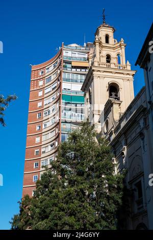 Spanien, Valencia, Placa de Santa Monica, Real Parroquia del Salvador y Santa Mónica Foto Stock