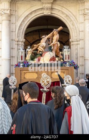 Spanien, Valencia, Palacio Arzobispal de Valencia, Vobereitungen zur Osterprozession Foto Stock