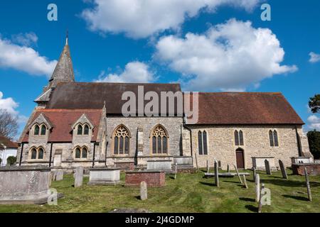 St Peters chiesa Titchfield Inghilterra la chiesa più antica in Hampshire Foto Stock