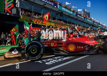Circuito Albert Park Grand Prix, Melbourne, Australia. 10 Apr 2022. Charles Leclerc (MCO) del team Ferrari. Corleve/Alamy Stock Photo Foto Stock