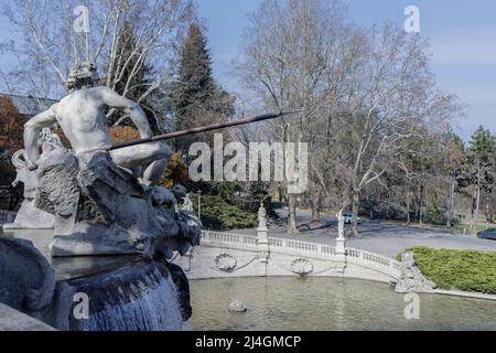Torino, Italia - 19 marzo 2022: La Fontana dei dodici mesi nel Parco del Valentino. Foto Stock