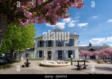Vista esterna del municipio di Saclay, un comune francese nella periferia sud-occidentale di Parigi, Francia Foto Stock
