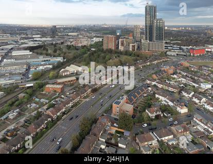 North Acton e westway A40, ealing, londra, inghilterra Foto Stock