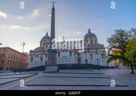 Basilica Papale di Santa Maria maggiore nella capitale italiana Roma. Foto Stock