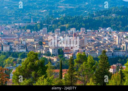 Veduta aerea della città italiana Ascoli Piceno. Foto Stock