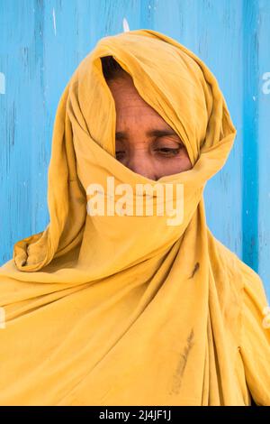 Mauritania, dintorni di Chinguetti, nomadi del deserto Foto Stock