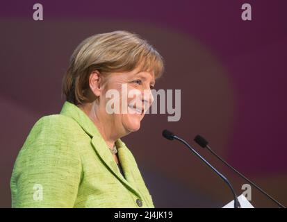 30 marzo 2017, St. Julian's, Malta: Cancelliere della Repubblica federale di Germania Angela Merkel durante il congresso del Partito popolare europeo (PPE) a Malta. Cancelliere tedesco Angela Merkel (Credit Image: © Mykhaylo Palinchak/SOPA Images via ZUMA Press Wire) Foto Stock