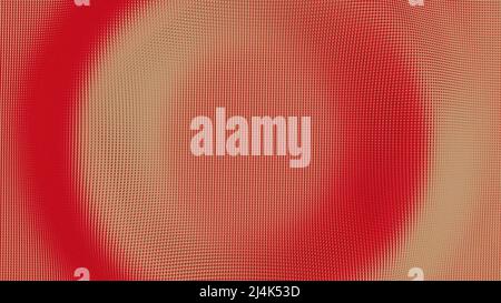 Macchia gialla e rossa in astrazione. Design. I punti che creano un effetto onda e poi sono seguiti dallo stesso . Foto Stock