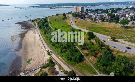 Cutter Street e, Eastern Promenade, Portland, ME, USA Foto Stock