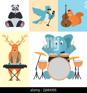 musica e animali Illustrazione Vettoriale
