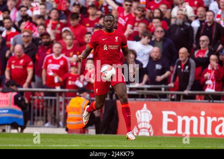 LONDRA, REGNO UNITO. APRILE 16th durante la semifinale di fa Cup tra Manchester City e Liverpool al Wembley Stadium, Londra sabato 16th aprile 2022. (Credit: Federico Maranesi | MI News) Credit: MI News & Sport /Alamy Live News Foto Stock