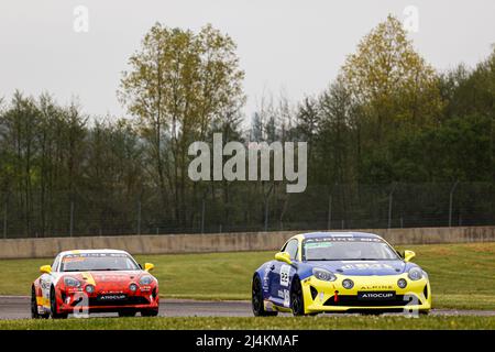 22 GARCIN Alexis (fra), Herrero Racing, Alpine A110 CUP, in azione durante il round 1st della Alpine Europa Cup 2022, dal 16 al 19 aprile 2022 sul circuito Paul Armagnac, a Nogaro, Francia - Foto Julien Delfosse/DPPI Foto Stock