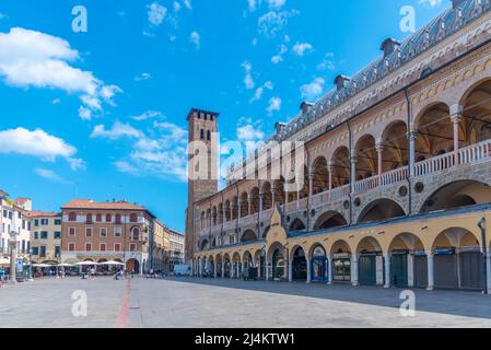 Padova, 30 agosto 2021: Palazzo della ragione nel comune italiano di Padova. Foto Stock