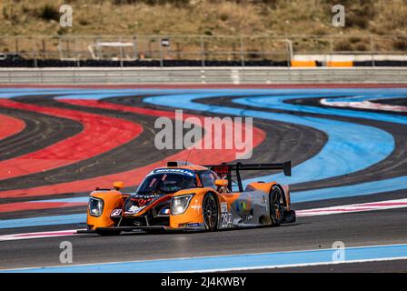 28 CRESP Christopher (fra), CARDE Emilien (fra), MV2S Forestier Racing, Ligier JS P320 - Nissan, in azione durante il le Castellet Round della 2022 Michelin le Mans Cup sul circuito Paul Ricard dal 15 al 16 aprile, a le Castellet, Francia - Foto Marc de Mattia / DPPI Foto Stock