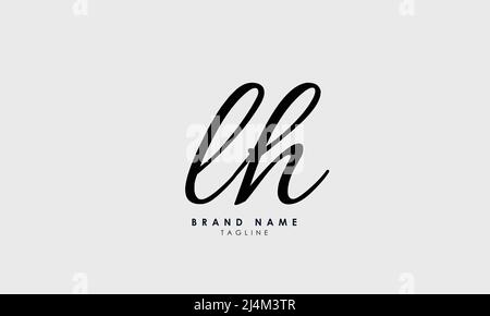 Lettere alfabetiche iniziali logo monogramma LH, HL, L e H. Illustrazione Vettoriale
