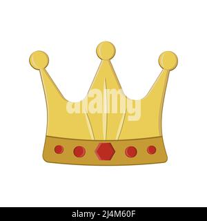 Corona, illustrazione vettoriale isolata su sfondo bianco. Illustrazione Vettoriale