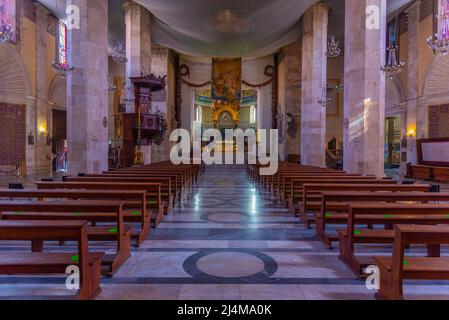 Ascoli Piceno, Italia, 29 settembre 2021: Interno del Duomo di Ascoli Piceno. Foto Stock