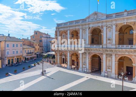 Loreto, 29 settembre 2021: Piazza della Madonna a Loreto in Italia. Foto Stock