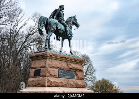 Generale Anthony Wayne statua al Valley Forge National Historic Park a King of Prussia, Pennsylvania. (USA) Foto Stock