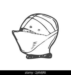 Illustrazione di Silhouette icona Cavaliere medievale. Casco di epoca media vettore grafico pittogramma simbolo clip Art. Illustrazione Vettoriale