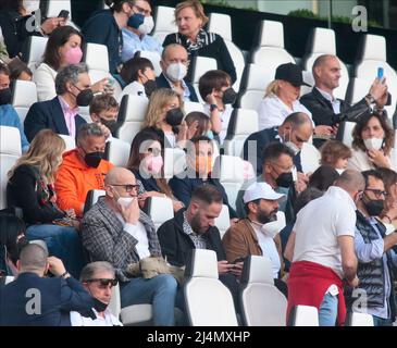 Alessandro del Piero ex Juventus FC durante la Serie Italiana Una partita di calcio tra Juventus FC e Bologna il 16 aprile 2022 allo Stadio Allianz di Torino Foto Stock