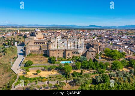 Vista aerea dell'hotel Parador de Oropesa in Spagna Foto Stock