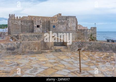 Castillo de Guzman el Bueno nella città spagnola Tarifa Foto Stock