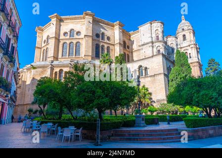 Vista della cattedrale dell'incarnazione a Malaga. Foto Stock