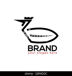 Vettore con logo Natural Chicken. Design piatto. Illustrazione vettoriale su sfondo bianco. Illustrazione Vettoriale