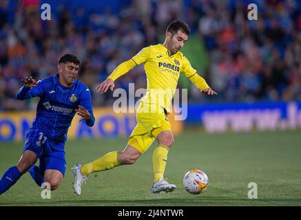 2 aprile 2022; Colosseo Alfonso Perez, Getafe. Madrid, Spagna; Men's la Liga Santander, Getafe CF vs. Villarreal CF; 900/Cordon Press Credit: CORDON PRESS/Alamy Live News Foto Stock