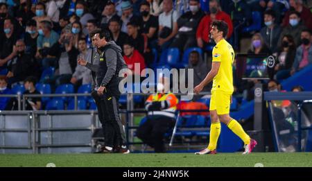 2 aprile 2022; Colosseo Alfonso Perez, Getafe. Madrid, Spagna; Men's la Liga Santander, Getafe CF vs. Villarreal CF; 900/Cordon Press Credit: CORDON PRESS/Alamy Live News Foto Stock