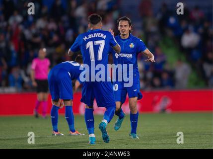 2 aprile 2022; Colosseo Alfonso Perez, Getafe. Madrid, Spagna; Men's la Liga Santander, Getafe CF vs. Villarreal CF; 900/Cordon Press Credit: CORDON PRESS/Alamy Live News Foto Stock