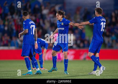 2 aprile 2022; Colosseo Alfonso Perez, Getafe. Madrid, Spagna; Men's la Liga Santander, Getafe CF vs. Villarreal CF; 900/Cordon Press Credit: CORDON PRESS/Alamy Live News Foto Stock