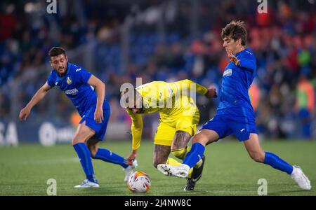 2 aprile 2022; Colosseo Alfonso Perez, Getafe. Madrid, Spagna; Men's la Liga Santander, Getafe CF vs. Villarreal CF; 900/Cordon Press Credit: CORDON PRESS/Alamy Live News Foto Stock