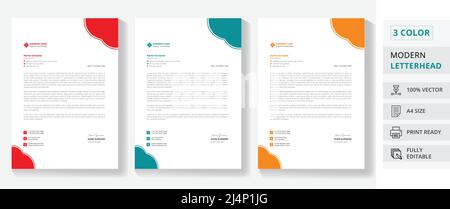 Astratto Corporate Simple Business Style Letteratura Design. Stampa della carta intestata pronta Illustrazione Vettoriale