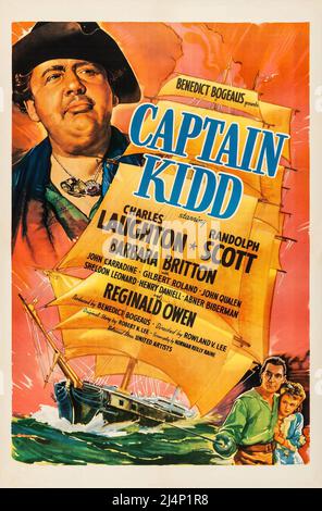 CHARLES LAUGHTON e RANDOLPH SCOTT in CAPITANO KIDD (1945), diretto da ROWLAND V. LEE. Credit: UNITED ARTISTS / Album Foto Stock