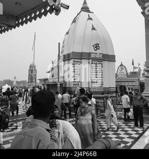 Haridwar, India, 02 2021 ottobre - Har Ki Pauri è un famoso ghat sulle rive del Gange in Haridwar, India, tempio indiano sulle rive del Gange, Foto Stock