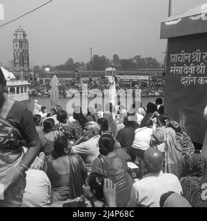 Haridwar, India, 02 2021 ottobre - Har Ki Pauri è un famoso ghat sulle rive del Gange in Haridwar, India, tempio indiano sulle rive del Gange, Foto Stock