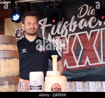 Saison-Abschlussfeier 2021/2022 der Nürnberg Tigri da ghiaccio auf dem Volksfest Nürnberg im Volksfest Herzla. Foto Stock