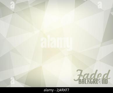 Sfondo astratto orizzontale sbiadito con triangoli trasparenti. Sfondo per poster retrò. Motivo grafico vettoriale Illustrazione Vettoriale